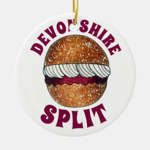 Devonshire Split British Pastry Pastries UK Baking Keramisch Ornament