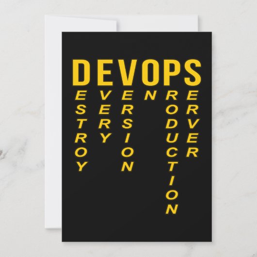 Devooit Definition Technical Computer IT Programme Bedankkaart (Voorkant)