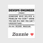 Devops Engineer Definition Afstuderen Grappig Geze Sticker (Vel)