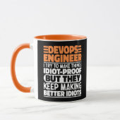 DevOps Engineer Ik probeer dingen grappig te zegge Mok (Links)