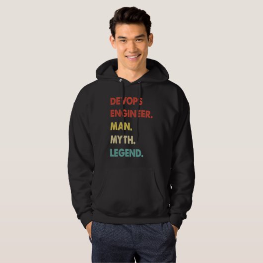 Devops Engineer Man Myth Legend  1 Hoodie (Voorkant volledig)