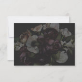 Devote Dark Floral Save the Date Kaart (Achterkant)