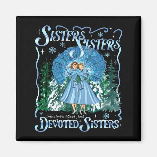 Devoted Sisters Merry Christmas White Xmas Pajamas Magneet (Voorkant)