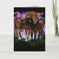 Dévotion Équine~ cartes de vœux de chevaux au couc