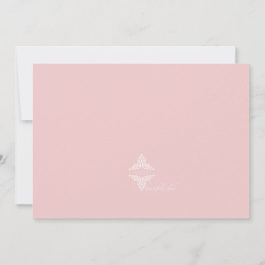 Dévotion rose Invitation Photo Religieuse (Dos)