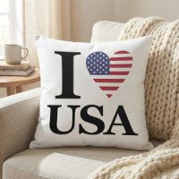Dévotion sincère : I Love USA Iconic Coussin