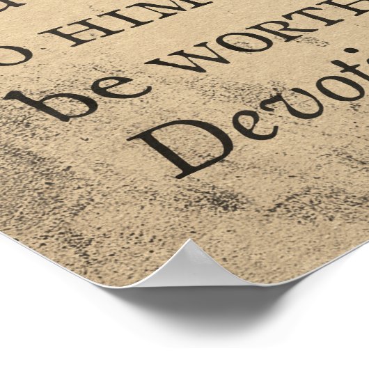 "Devotion"  stijl Doberman Poster (Hoek)