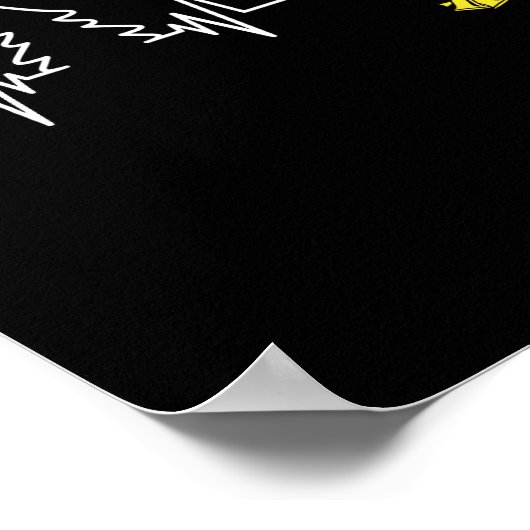 Devoxtee Christmas Tree Heartbeat Funny Christmas Poster (Hoek)