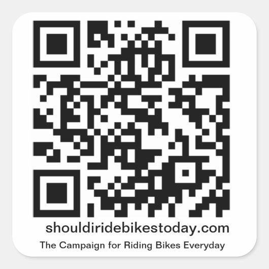 Devrais-je faire du vélo aujourd'hui Sticker Carré (Devant)