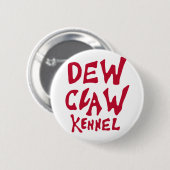 Dew Claw Kennel Ruby Red Button (Voorkant /achterkant)