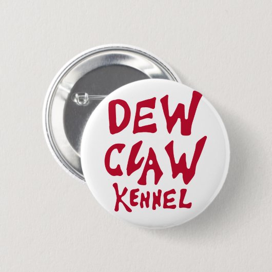 Dew Claw Kennel Ruby Red Button (Voorkant /achterkant)