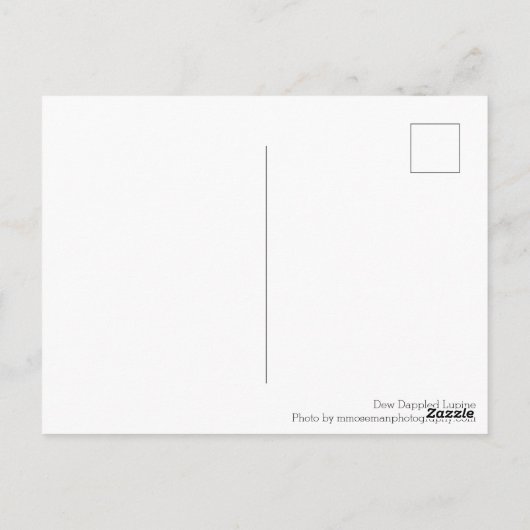 Dew Dapped Lupine Briefkaart (Achterkant)