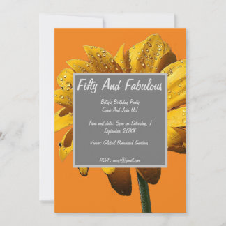 Dew Drops Daisy Vijftig En Fabulous Birthday Kaart