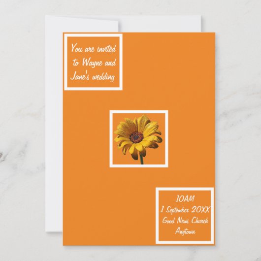 Dew Drops Daisy Wedding Kaart (Voorkant)