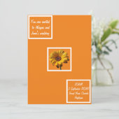 Dew Drops Daisy Wedding Kaart (Staand voorkant)