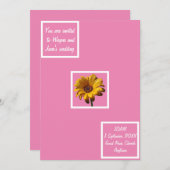 Dew Drops Daisy Wedding Kaart (Voorkant / Achterkant)