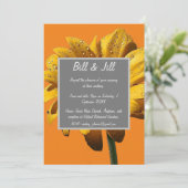 Dew Drops Daisy Wedding Kaart (Staand voorkant)