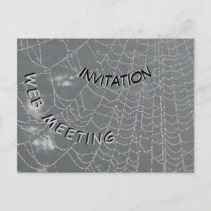 Dew Drops Spider Web Invitation Briefkaart