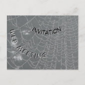 Dew Drops Spider Web Invitation Carte postale (Devant)