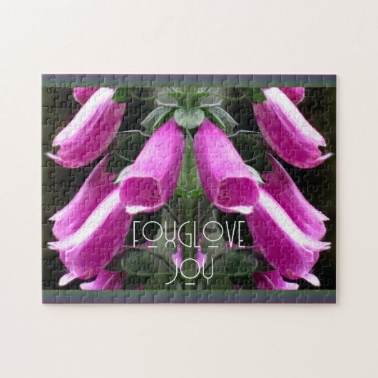 Dew Kust Pink Foxhandves Blooms Legpuzzel (Horizontaal)