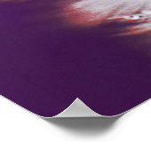 Dew. op Paarse roze dandalion Macro Abstract Poster (Hoek)