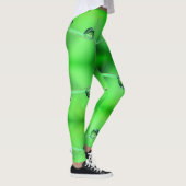 Dew Pattern met Neon en Groene Limoen tinten Leggings (Rechts)