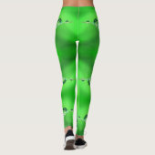 Dew Pattern met Neon en Groene Limoen tinten Leggings (Achterkant)