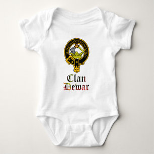 Dewar Scottish Crest Tartan Clan Name Clothes Romper