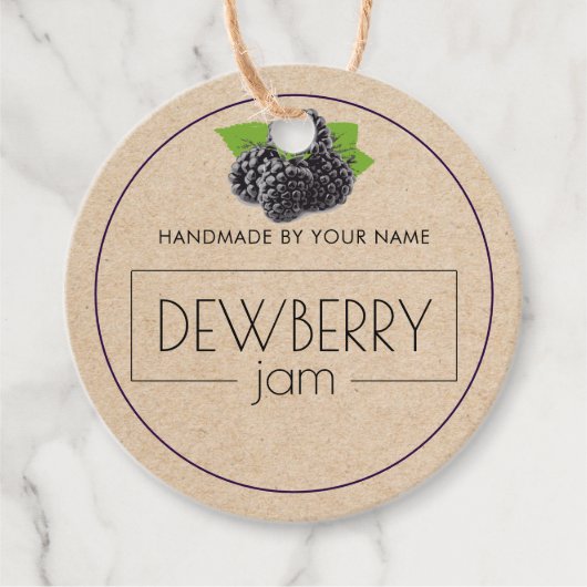Dewberry Jam Eigen productlabel Ophangen Labels (Voorkant)