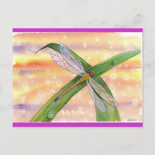 "Dewdrop Dragon" Briefkaart (Voorkant)