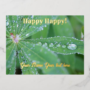 Dewdrop Folie Feestdagen Briefkaart