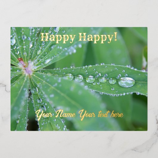 Dewdrop Folie Feestdagen Briefkaart (Voorkant)
