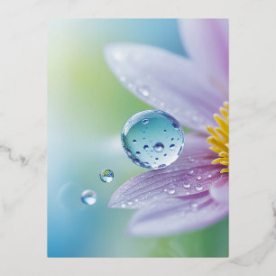 Dewdrop Natuur Kleurrijke Wildlife Serene Tranquil Folie Feestdagen Briefkaart