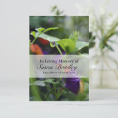 Dewdrop Pansy Célébration de la vie Invitation (Debout devant)