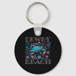 Dewey Beach Delaware Blauwe Krab Zomer Strand Vaka Sleutelhanger
