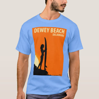 Dewey Beach Delaware Vintage Retro Surf USA Reizen T-shirt