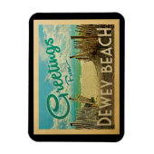 Dewey Beach Vintage Travel Magneet (Verticaal)