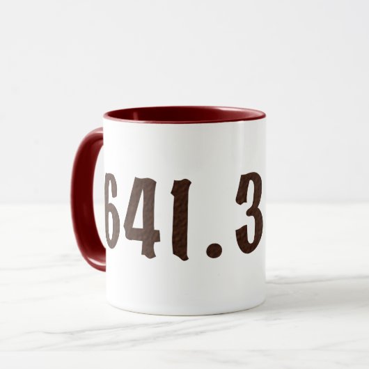 Dewey Decimal Coffee mok (Voorkant links)