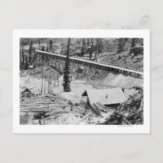 Dewey Gold Mine op Thunder Mountain, Idaho Briefkaart (Voorkant)