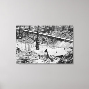 Dewey Gold Mine op Thunder Mountain, Idaho Canvas Afdruk