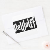 DeWolff logo Vierkante Sticker (Envelop)