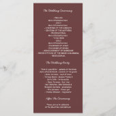 Dewy Grass programmes de mariage rustique (Dos)