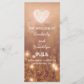 Dewy Grass programmes de mariage rustique (Devant)