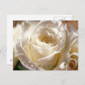 Dewy White Rose R.S.V.P. briefkaart (Voorkant / Achterkant)