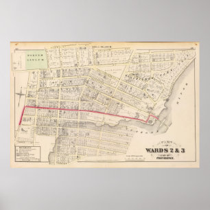 Dexter Asylum en Central Bridge Atlas Map Poster