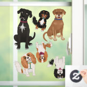 Dexter de Hond en Vrienden Clings Raamsticker (Huis)