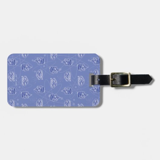 Dexter en Mandark Atomic Pattern Bagagelabel (Voorkant horizontaal)