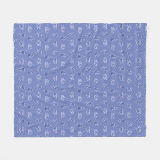 Dexter en Mandark Atomic Pattern Fleece Deken (Voorkant (Horizontaal))