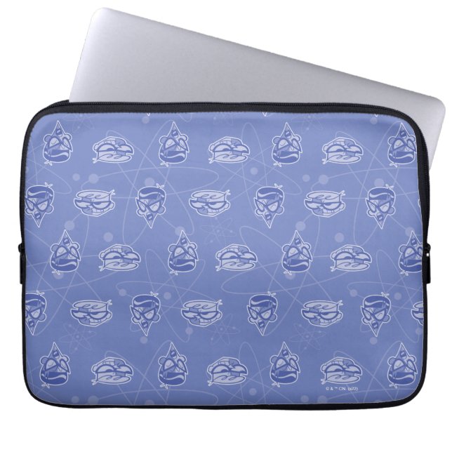 Dexter en Mandark Atomic Pattern Laptop Sleeve (Voorkant)
