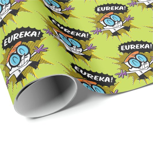 Dexter "Eureka!" Halftone Callout Grafisch Cadeaupapier (Rol Hoek)